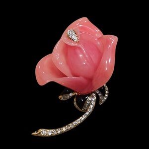 Vintage Kenneth Jay Lane Rose Brooch